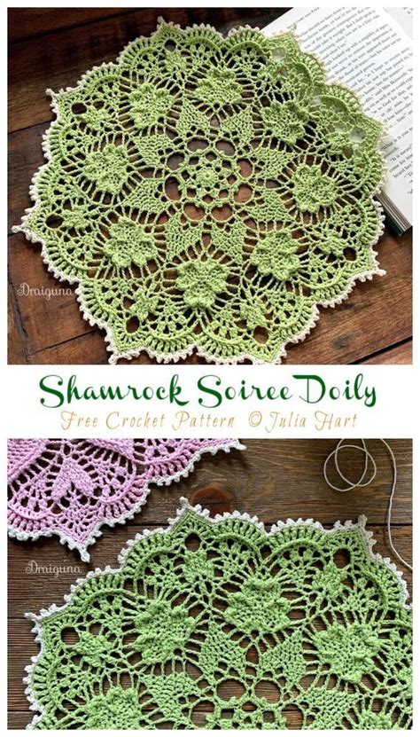 Shamrock Soiree Doily Crochet Free Pattern Crochet Knitting In 2024