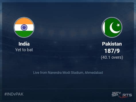 India vs Pakistan live score over Match 12 ODI 36 40 updates | Cricket News