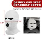 2 PCS Car Headrest Cover Personalized Funny Car Seat Full Face Mask