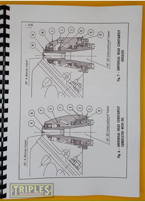 Huron Milling Machine Type Ku Instructions And Maintenance Book