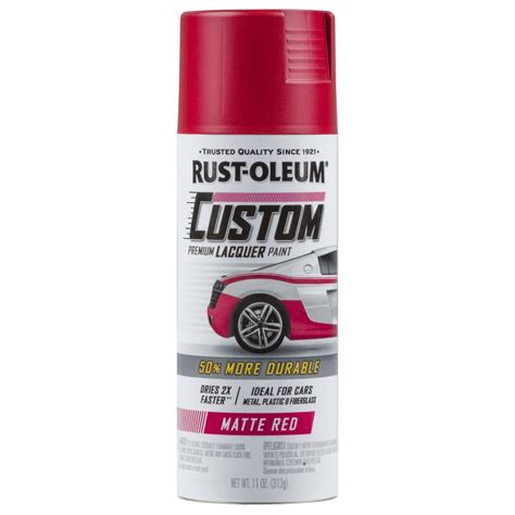 Rust Oleum Rust Oleum Matte Finish Red Lacquer Spray Paint