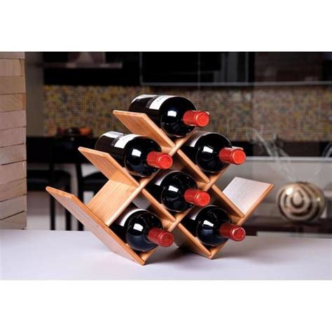 Rack Para Vinho Bamboo Mor 8444 Para 8 Garrafas Bambu Adega De