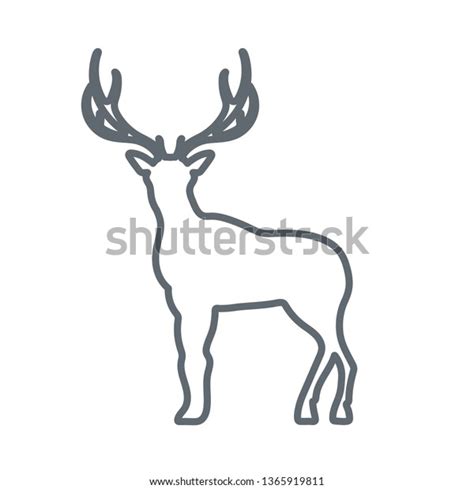 Silhouette Deer Flat Deer Icon Stock Vector Royalty Free 1365919811 Shutterstock