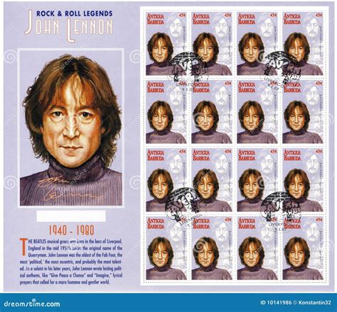 Stamp With John Lennon Editorial Photo - Image: 10141986