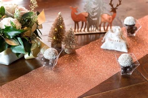 SANTEX 7036 20 20 Ruban De Table Paillettes 18cm X 5m Rose Gold