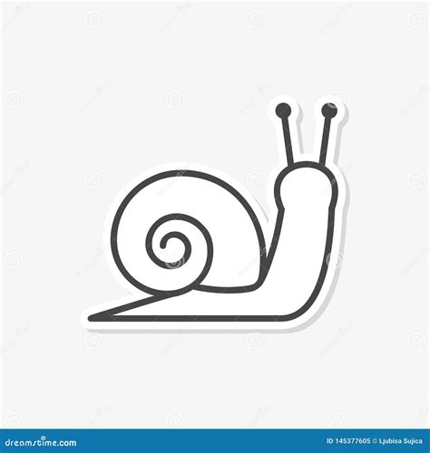 Silhueta Estilizado De Um Caracol Ilustra O Do Vetor Ilustra O Do