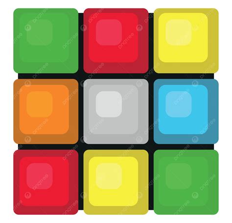 Vetor Ilustrado Do Cubo De Rubiks Em Png Colorido Azul Aleat Ria