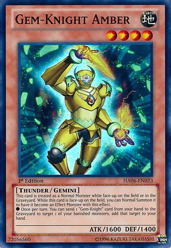 Gem Knight Amber Yugioh Card Prices