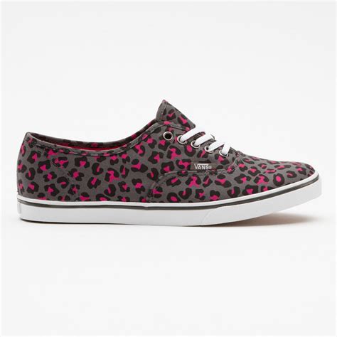 Vans Authentic Lo Pro Leopard Greyneon Pink Vans From Resurrection Uk