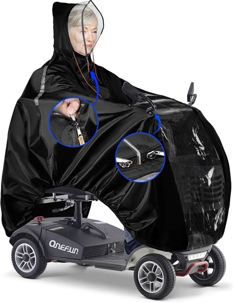 Mobility Scooter Rain Cover 420D Oxford EVA Fabric Electric Vehicle