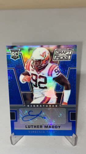 2016 Panini Prizm Collegiate Draft Picks Luther Maddy RC Rookie Blue