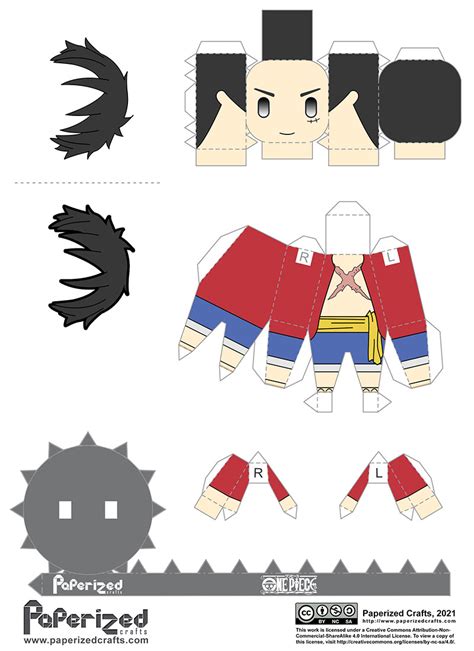 One Piece Monkey D Luffy Timeskip Paperized Paperized Crafts