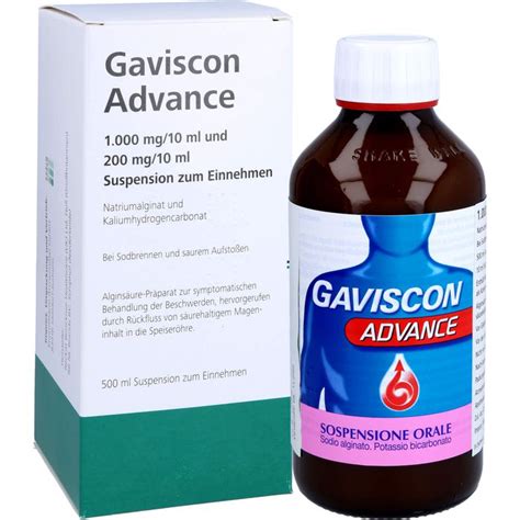 Gaviscon Advance Suspension 500 Ml Sodbrennen Magen Darm