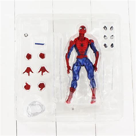 16cm Spider Man Action Figure Revoltech Spiderman With Spider Silk Toy