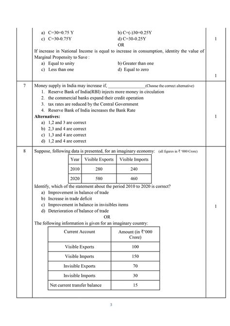 Cbse Class 12th Economics Sample Paper 2023 With Solutions Practice This Sample Paper To Get