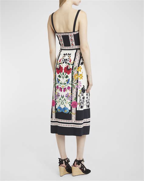 La Doublej Buy Me A Martini Square Neck Sleeveless Midi Dress Neiman