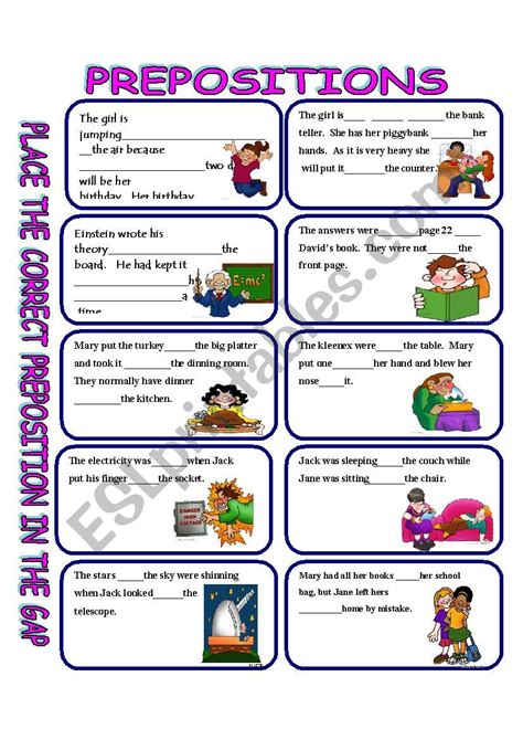 Prepositions Worksheet Skoolon Worksheets Library