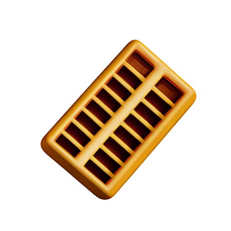 Waffle 3d Rendering Icon Illustration 29253548 Png