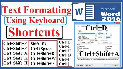 Text Formatting Using Keyboard Shortcuts In Ms Word Youtube