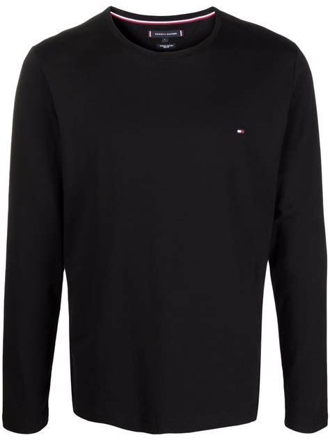 Tommy Hilfiger Logo Embroidered Long Sleeve T Shirt Farfetch