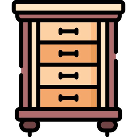 Chest Of Drawers Special Lineal Color Icon