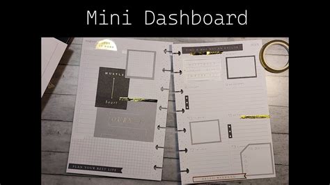 Plan With Me Mini Dashboard Happy Planner Youtube