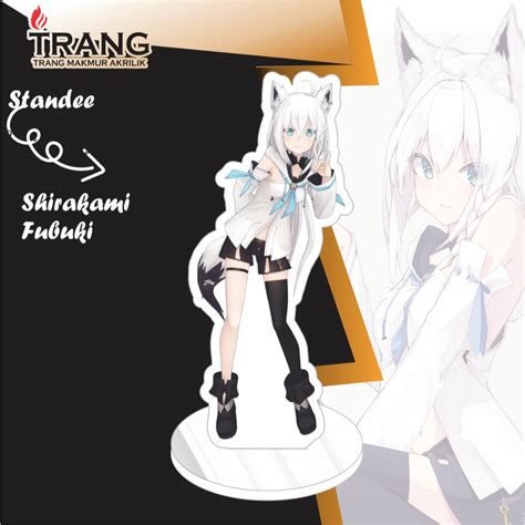 Jual Standee Figure Akrilik Shirakami Fubuki Hololive Standing Action