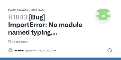 Bug ImportError No Module Named Typing Python2 7 Issue 1843