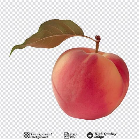 Premium Psd Peach Fruit Isolated On Transparent Background