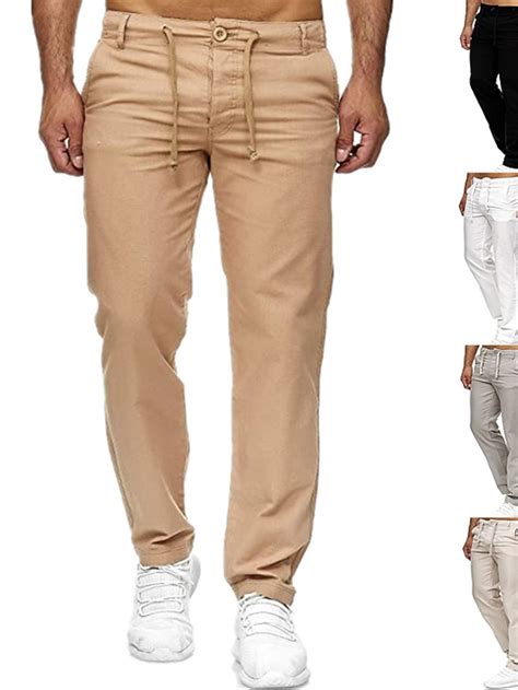 Homme Pantalon en lin Pantalon Pantalon de plage Pantalons décontractés