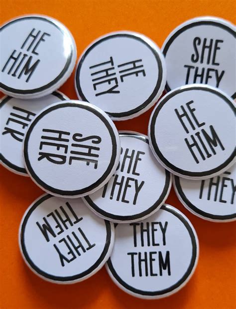 Bulk Pack Of Pronoun Badges 25mm Your Choice Of Pronouns Etsy