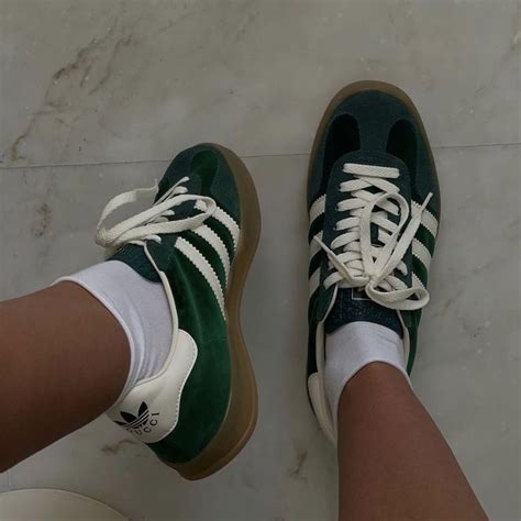 Adidas X Gucci Men S Gazelle Sneaker In Green Suede GUCCI UK Swag