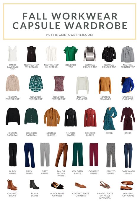 Fall Capsule Wardrobe For Work 28 Pieces To 87 Outfits