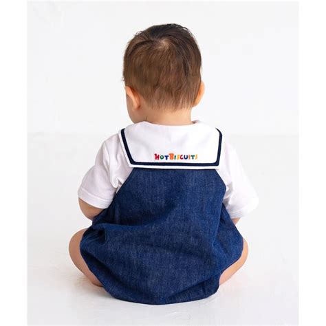 HOT BISCUITS ミキハウスホットビスケッツ顔ドン デニムロンパース MAGASEEK ヤフー店 通販 Yahoo ショッピング