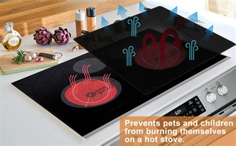 Stove Top Covers For Electric Stove 2pcs Heat Resistant Glass Stove Top Cover Mat