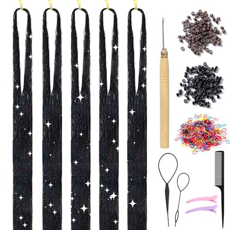 Amazon Hair Tinsel Kit With Tools Inch Strands Tinsel