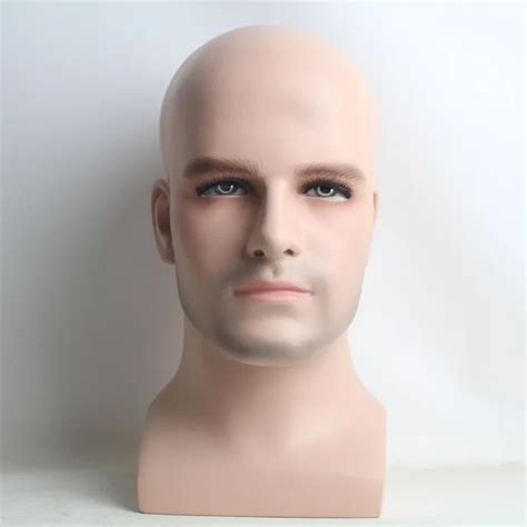 Realistic Fiberglass Male Mannequin Head For Wig And Sunglasses Display