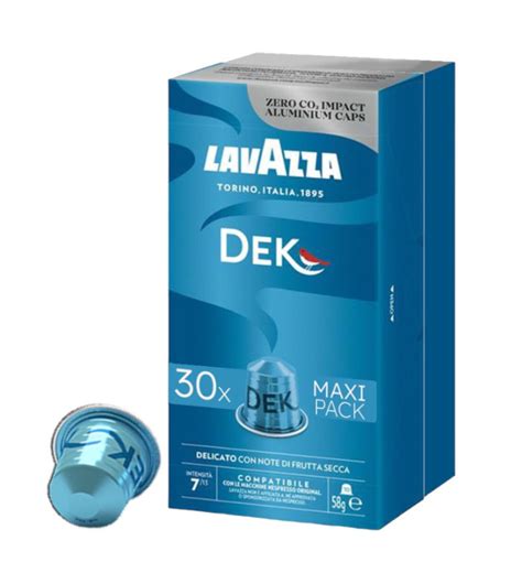 30 Capsule Caffè Lavazza DEK Decaffeinato compatibili Nespresso Alluminio