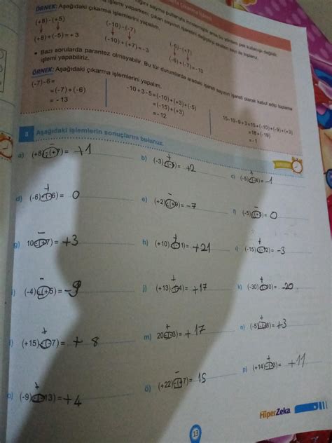 S N F Matematik Hiper Zeka Sayfalar N Cevap Anahtar Acil