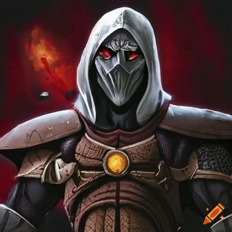 Valak Wearing Templar Armor And Holding A Sword On Craiyon