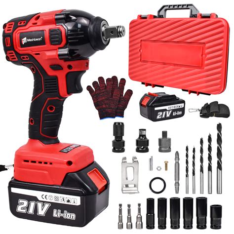 Imeshbean 21v 1 2 Cordless Impact Wrench 4ah 2500 Rpm