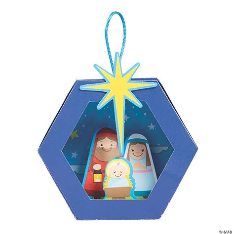 3d Nativity Christmas Ornament Craft Kit Makes 12 Discontinued