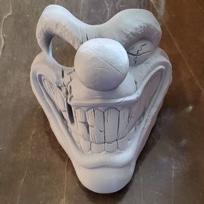 3D Printed Sweet Tooth Clown Mask Inspired by Twisted Metal Red and ...