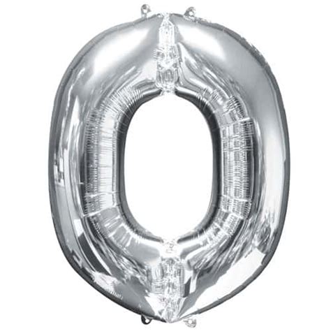 Silver Letter O Air Fill Foil Balloon Cm In Partyrama