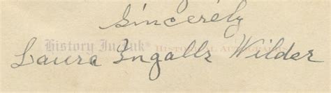 Laura Ingalls Wilder Autograph 1334001 Handwritten Note From Wilder Sending Her Autograph 6