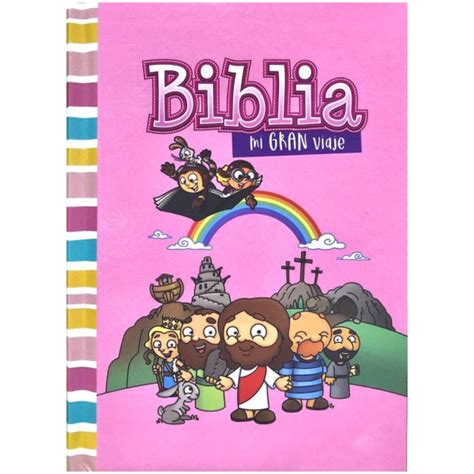 Biblia RVR1960 Mi Gran Viaje Tapa Dura Rosa Bolsillo 8 5pt Pez Con