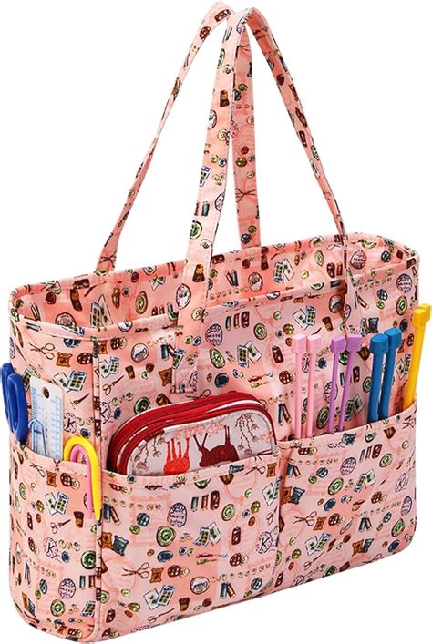 Coopay Knitting Bag Craft Storage Bag Crochet Tote Bag Craft Bags