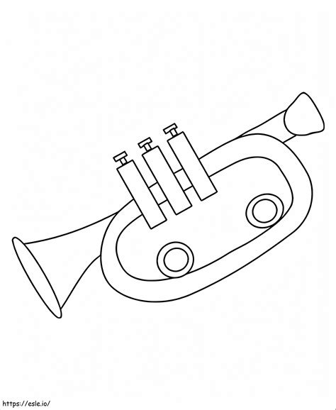 Trumpet Vector Coloring Page