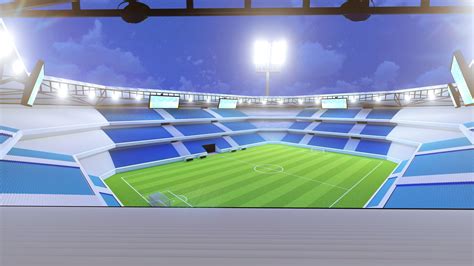 Football Soccer Stadium Pbr Low Poly 3d Model 59 Unknown Max