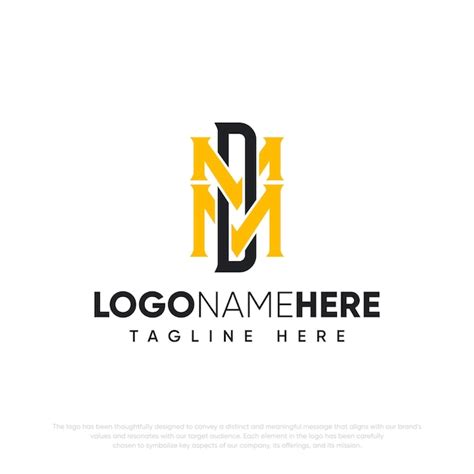 Premium Vector Lettering D M Monogram Vector Logo Design